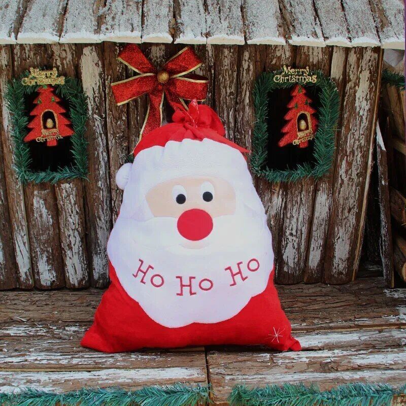 Christmas Day Santa Sack Stocking Big Gift bags Christmas Santa Claus Xmas Gifts