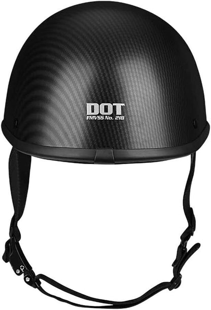 DOT Retro Style Open Face Helmet Vintage Shell for Motorcycle Riders Men Gift