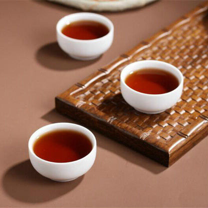 357g Ripe Pu-erh Tea Cake Old Ban Zhang Tea Ancient Cooked Puerh Trees Black Tea