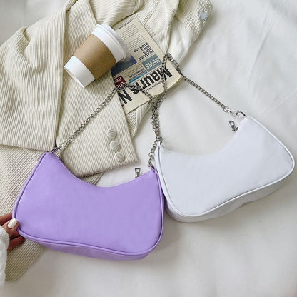 Women's Bag Solid Color Armpit Underarm Shoulder Bags Handbag Purse 270*160*60mm