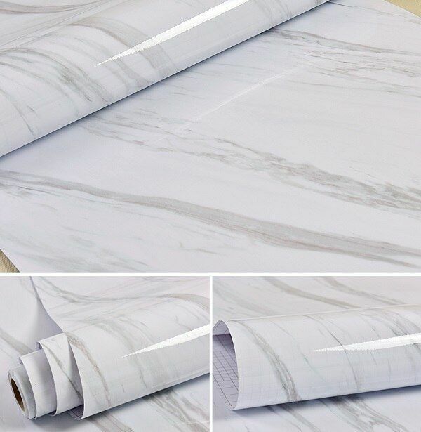 Wallpaper Sticker Marble Vinyl Film Self Adhesive Bathroom Kitchen Contact Paper