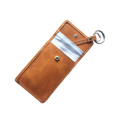 Leather Car Key Bag Wallet Holder Card Sheild Storage Bags Case Cover Protection