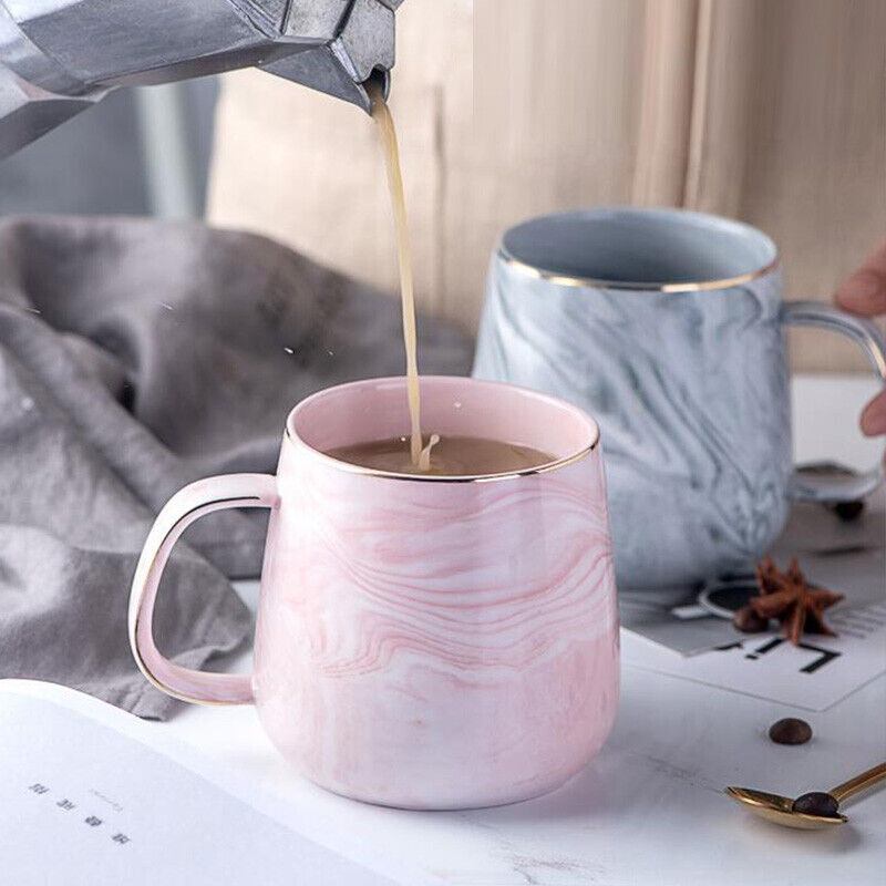 Nordic Style Marble Pattern Ceramic Coffee Mugs Breakfast Milk Tea Cup Gift