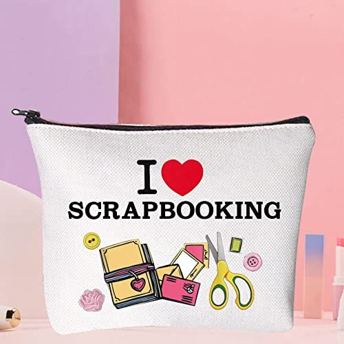 WZMPA Scrapbook Lover Cosmetic Makeup Bag Fan Gift I Scrapbooking