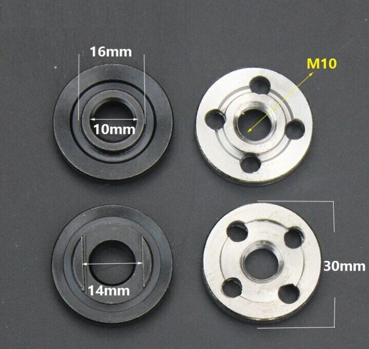 6Pcs/Lot Lock Nuts Flange Toothed Inner Outer Kit Angle Grinder Tool Accessories