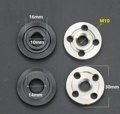 6Pcs/Lot Lock Nuts Flange Toothed Inner Outer Kit Angle Grinder Tool Accessories