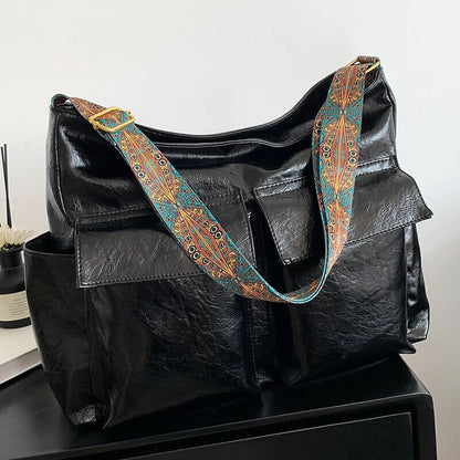 Bag Pu Leather Multi Pocket Women's Handbag Shoulder Bags
