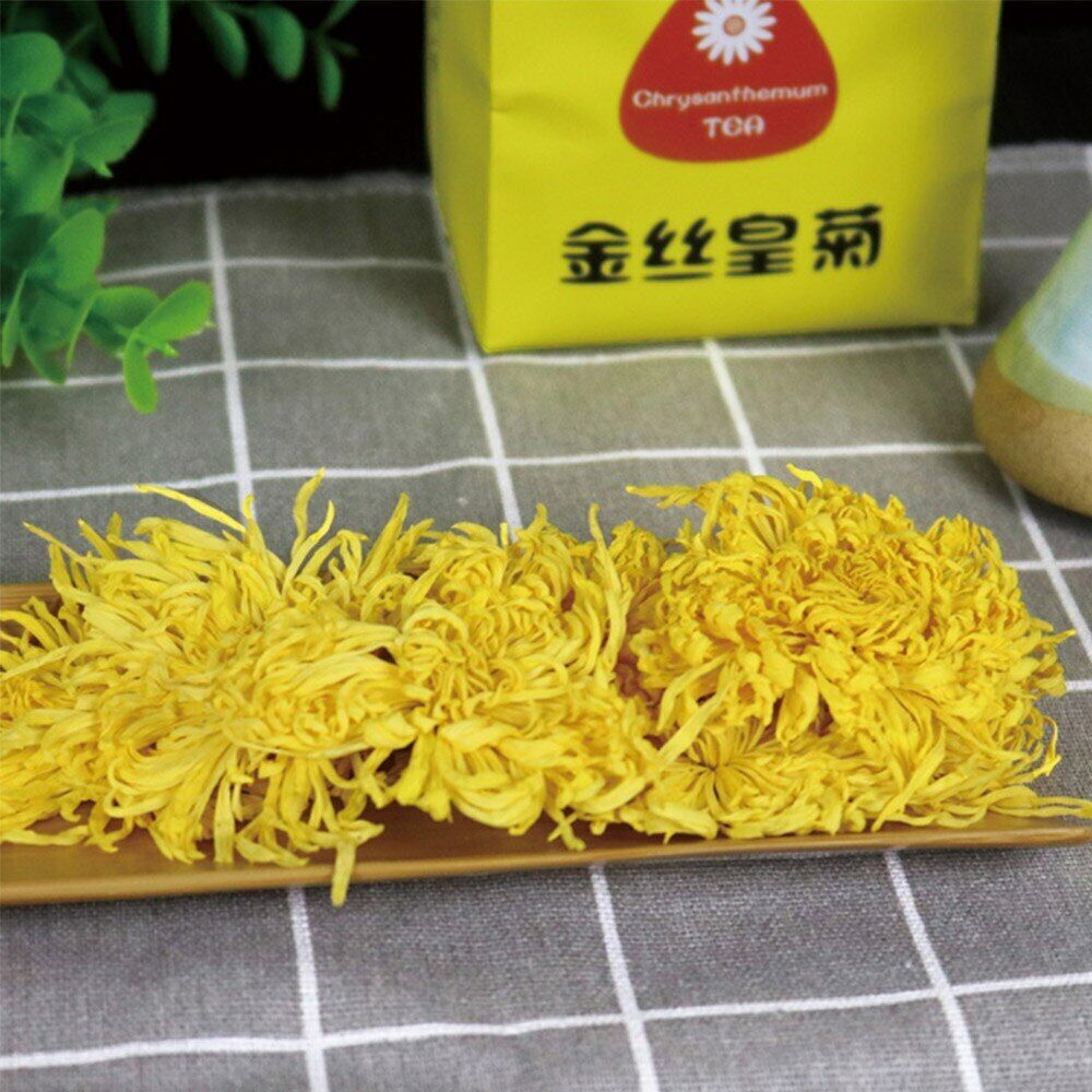 50pcs Chinese Blooming Tea Golden Chrysanthemum Dried Flower Tea for Weight Lose