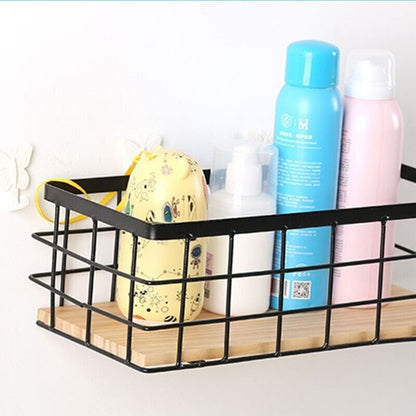 Metal Shelf 30cm Wall Spice Rack Holder Kitchen Pantry Storage Organiser Basket