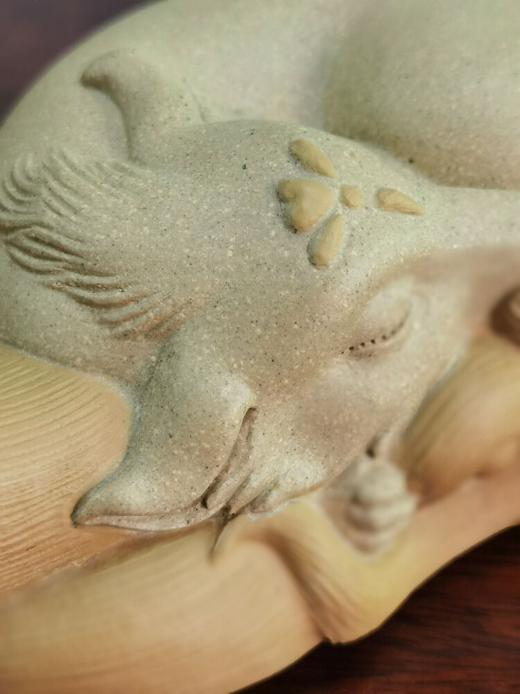 chinese yixing zisha tea pet fox decoration yellow DuanClay Nine-tailed fox