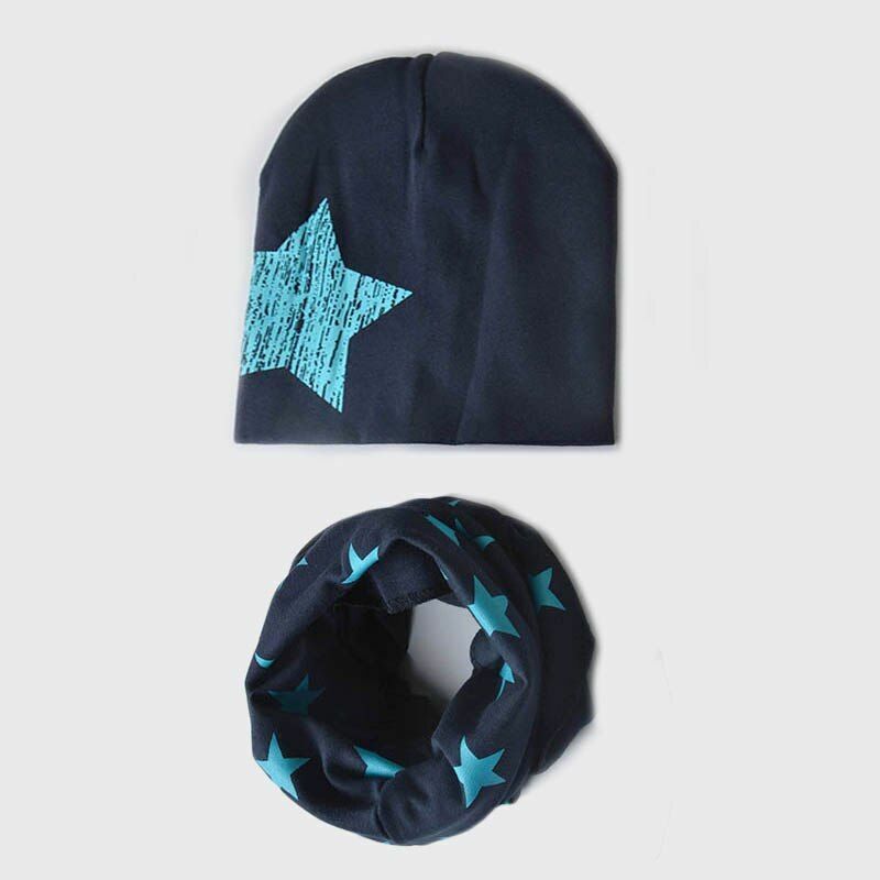Baby Hats Winter Spring Scarf Sets Cotton Boy Girl Caps Kids Bonnet Beanie Cap