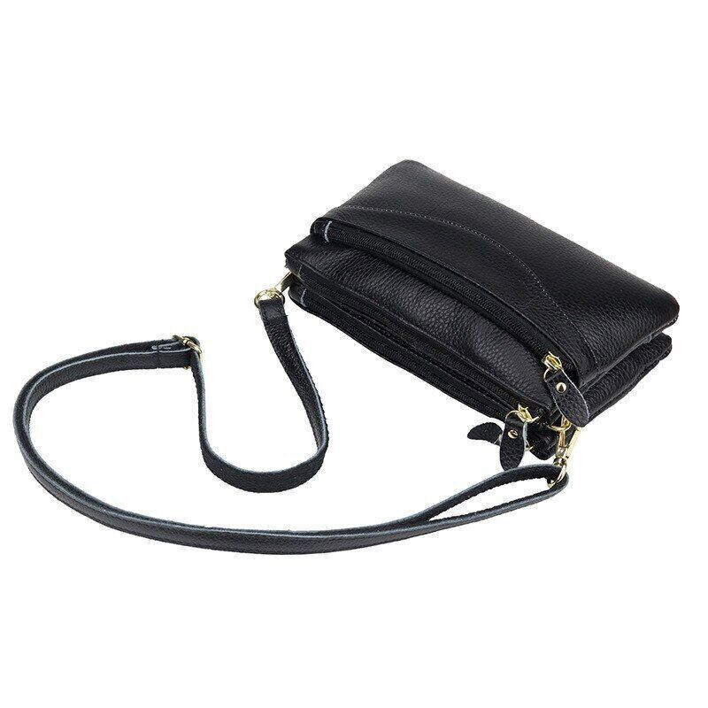 Women's Genuine Leather Bags Cow Leather Clutch Bags Mini Shoulder Bags