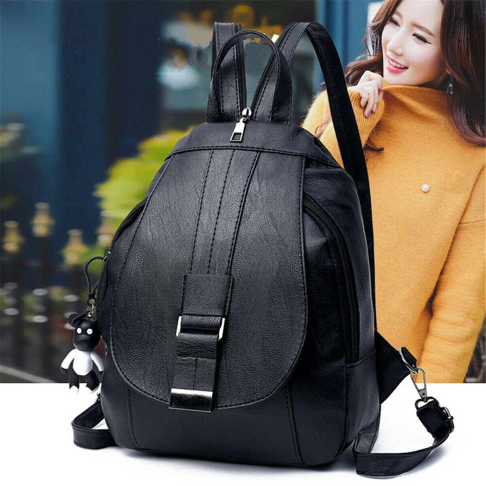 Women's Ladies PU Leather Backpack Travel Handbag Satchel Rucksack Shoulder Bag