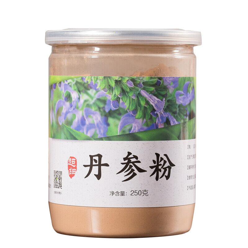 250g Organic Wild Danshen Dan Shen Root Powder Salvia Miltiorrhiza Red Sage Herb