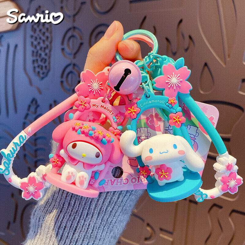 Cinnamoroll Hello Kitty Kuromi Cute Cartoon Anime Keychain Car Bag Pendant Gift