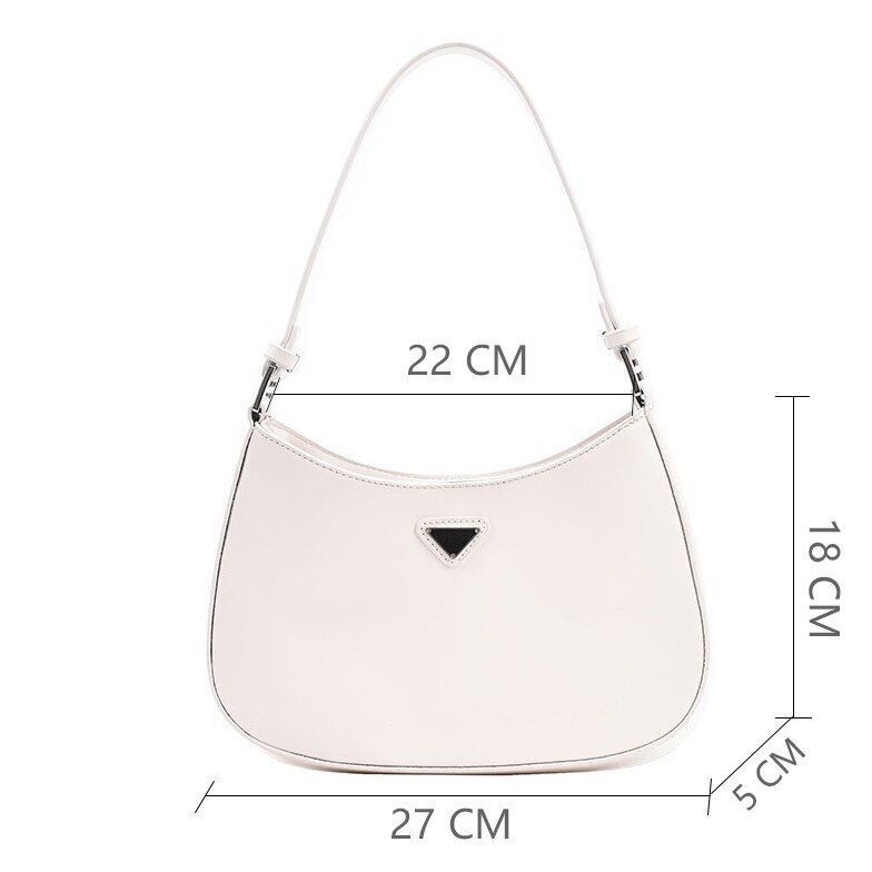 Minimalist Solid Color Leather Underarm Shoulder Bag Summer Handbag Purse Travel