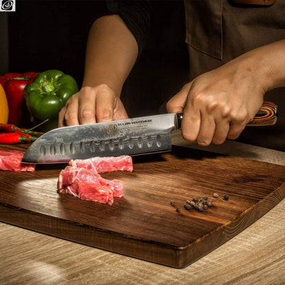 7 Inch Damascus Chef Knife Professional Japanese Asian Sharp Vg10 Steel 67 Layer