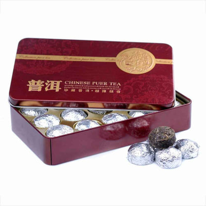 Mini Shen Puerh Silver Tin Foil Packing Tuocha Raw Puer Tea 75g
