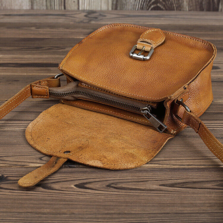New Women Vintage Brown Leather Messenger CrossBody Shoulder Bag Handmade Purse