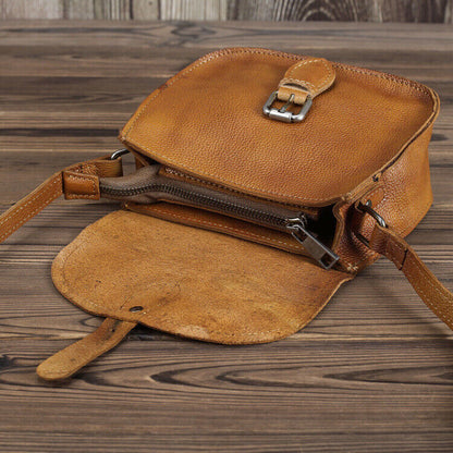 New Women Vintage Brown Leather Messenger CrossBody Shoulder Bag Handmade Purse