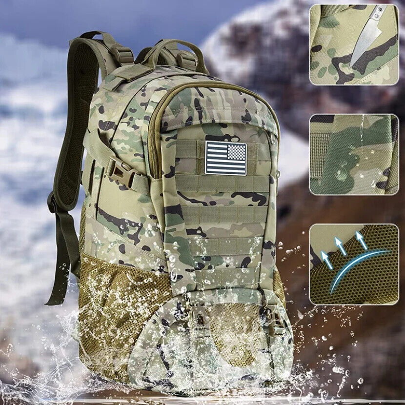 35L Tactical Military Backpack Outdoor Rucksacks Camping Hunting Climbing Bags
