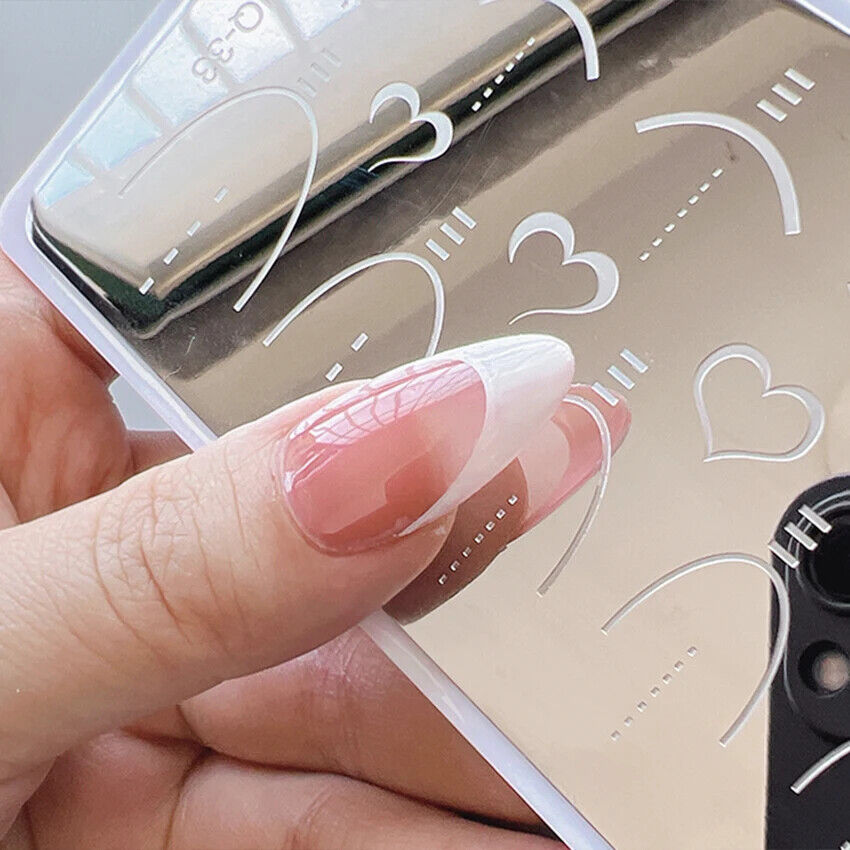 Nail Art Tool Metal Stamping Plate Manicure Kit French Design Accessories 6x12cm