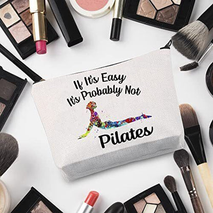G2TUP Pilates Lover Gift If It's Easy Probably Not White Bag