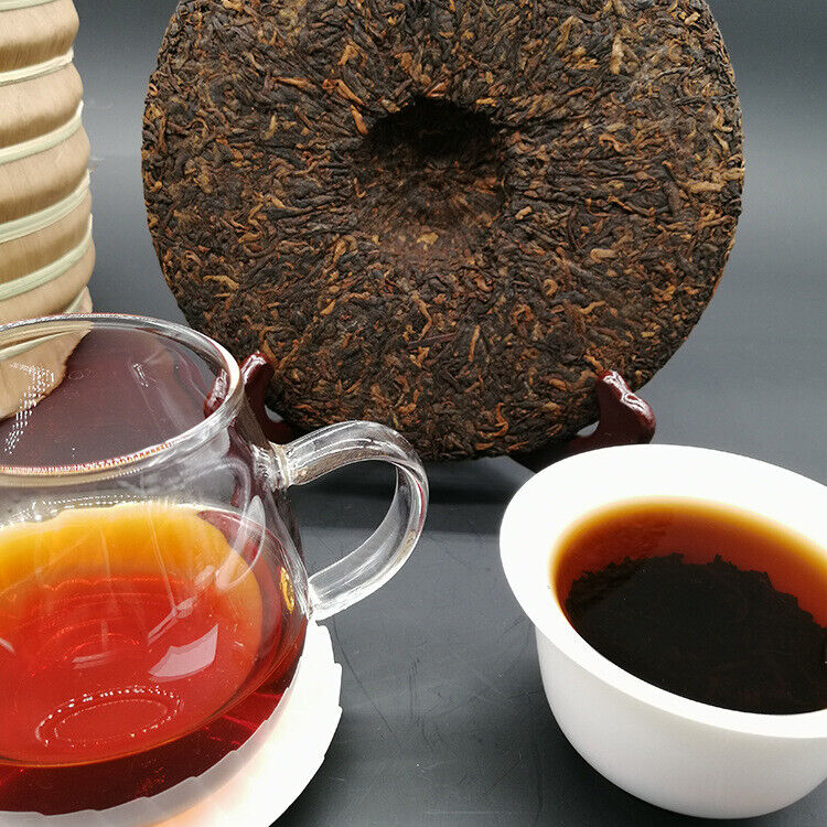 1999 Yunnan Tong Qing Hao Yiwu Mt. Old Tea Puerh Tea Cake Ripe Puer Cooked 357g
