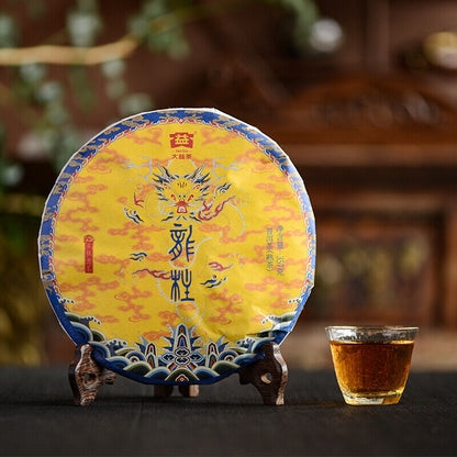 357g Dragon Pole TAETEA 2101 Menghai Dayi Classical Pu-erh Tea Ripe Puer Cake
