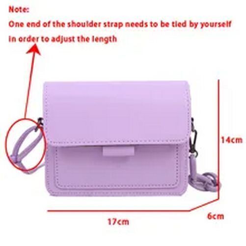 Small Crossbody Bag Lightweight Synthetic Leather Messenger Flap Handbag Purse