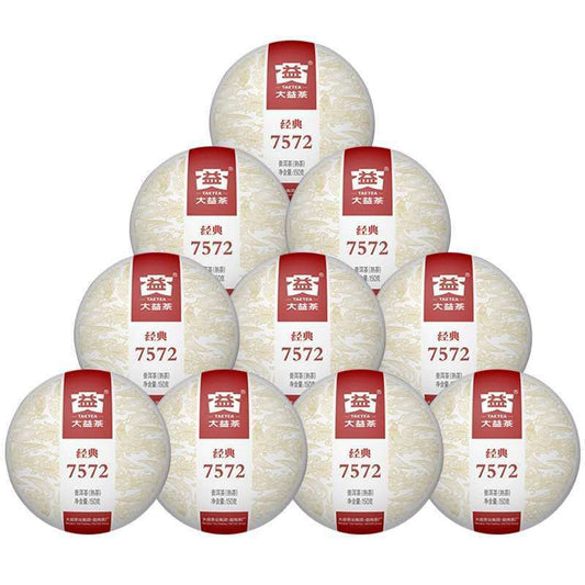 1801 China Yunnan menghai Dayi 7572 Pu erh Tea Cooked ripe Cake,er tee thé 150g