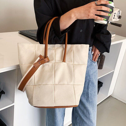 Women Handbag Female Bucket Shoulder Bag Big Ladies Totes Canvas Crossbody Bag