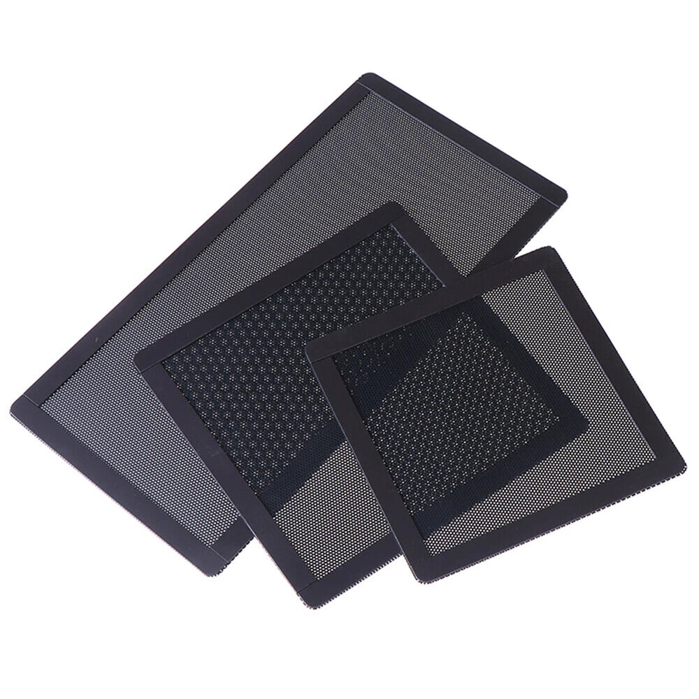 PC Case Dust Filter Mesh Black PVC Cooling Fan Computer Guard Cover Horn Net Kit