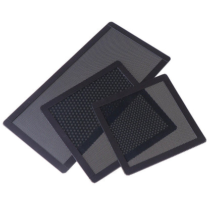 PC Case Dust Filter Mesh Black PVC Cooling Fan Computer Guard Cover Horn Net Kit