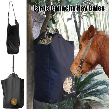 Outdoor Feed Hay Bag Oxford Portable Horse Riding Feeder Bag Equestrian Supplies