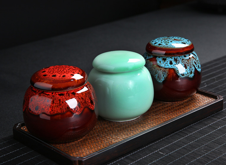 Tea pot ceramic sealed pot Kung Fu tea set storage pot