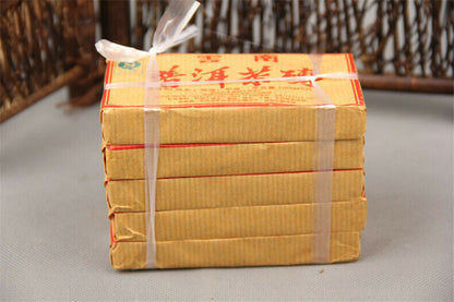 Natural Cooked Tea Manufactured Old Tea 5pcs*100g China Pu-erh Black Tea Cakes