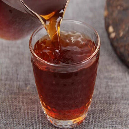 Organic Cooked Pu-Erh Tea Cake Pressed Tea Yunnan Ancient Trees Black Tea 357g