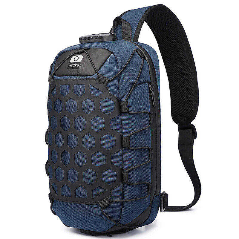 Sling Backpack Oxford cloth Waterproof&Anti-theft Crossbody Shoulder Bag USBPort