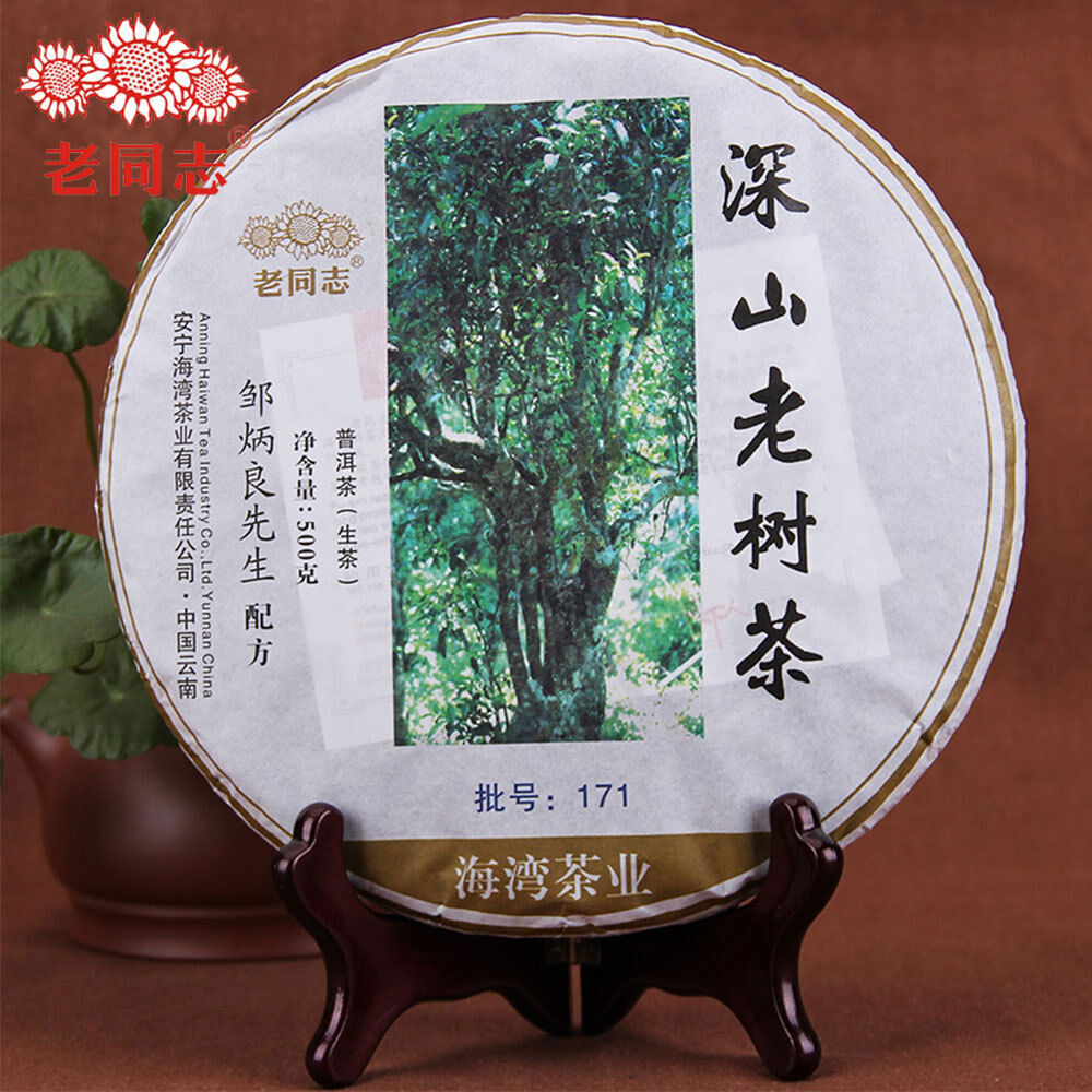 中国茗茶 Top Haiwan Tea High Quality Raw Pu Erh 深山老树茶 Raw Pu Erh Tea 500g