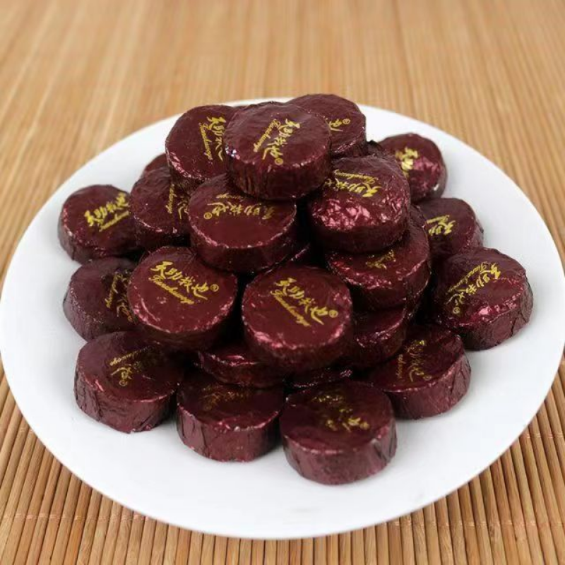 500g Small Pu'er Tea Cake Yunnan Ripe Puerh Tea Pu-erh Cooked Tea Bag Package