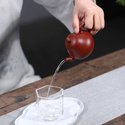 150ml full handmade tea pot marked master pot pear shape real yixing zisha clay