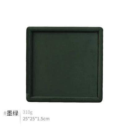 Jewelry Display Tray Cashmere Leather Corner Glasses Plate Watch Ring Holder Bin