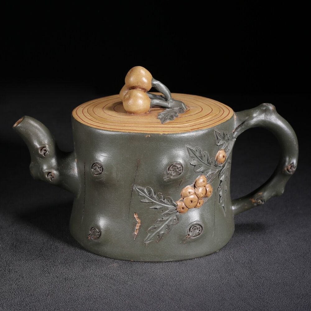 Vintage Chinese Yixing Purple Clay Teapot Zisha Ceremony Loquat Teaware Collect