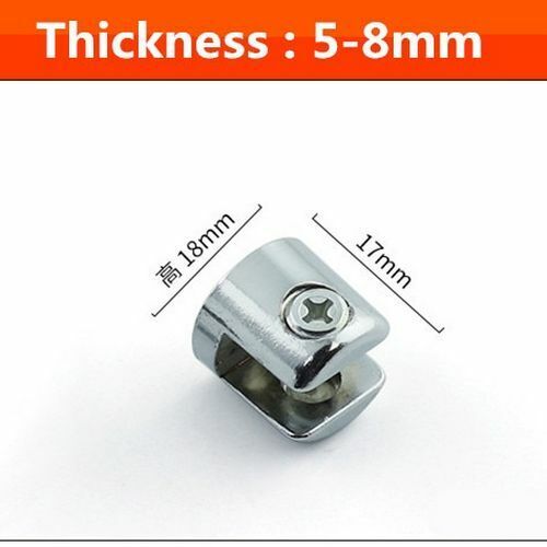 4Pcs/Lot Glass Clamp Chrome Zinc Alloy Finish Plated Bracket Shelf Holder Supply