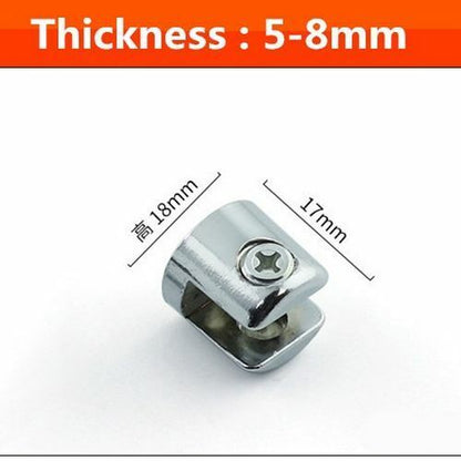 4Pcs/Lot Glass Clamp Chrome Zinc Alloy Finish Plated Bracket Shelf Holder Supply