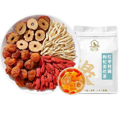 Red dates, cinnamon berries, wolfberries and ginger tea health flower tea