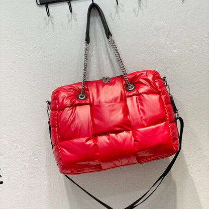 Handbags Quilted Women Shoulder Bags Down Crossbody Bag Winter Purse