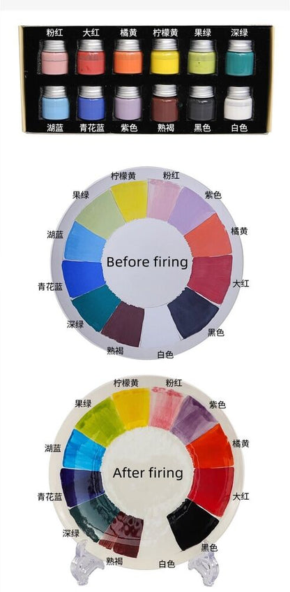 Pottery Underglaze Process Color Glazes Ceramics Painting Coloring Materials 25g