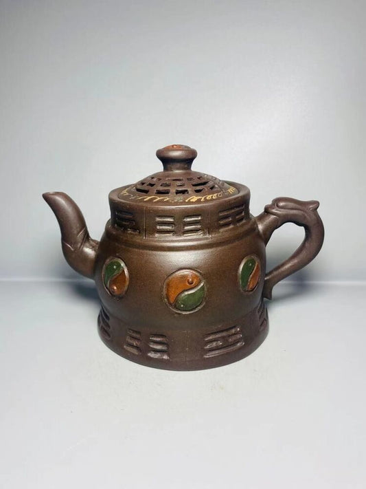 Chinese Yixing Zisha Clay Handmade Exquisite Teapot （八卦壶 底款：陈鸣远）